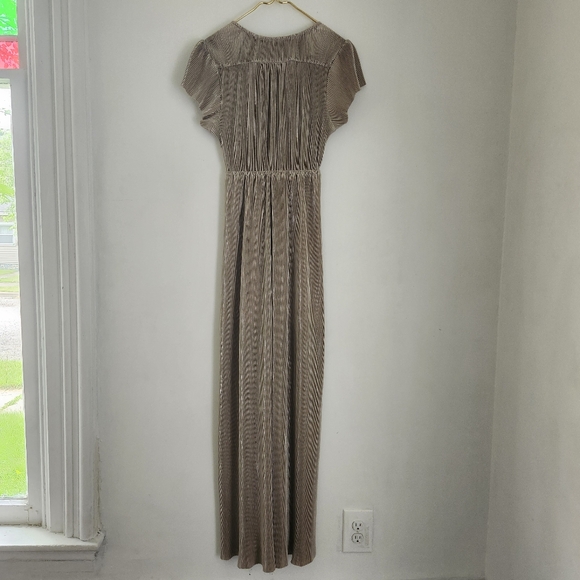 Baltic Born Athena Pleated Maxi Dress Gold - Picture 7 of 8